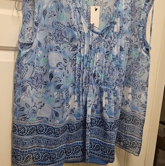 Sonoma pintuck sleeveless polyester blouse. Women's size XL. New with tags. - Picture 1 of 5
